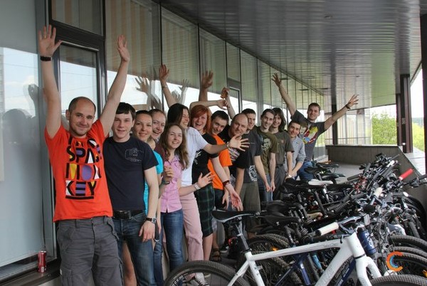 Ciklumers on bicycles